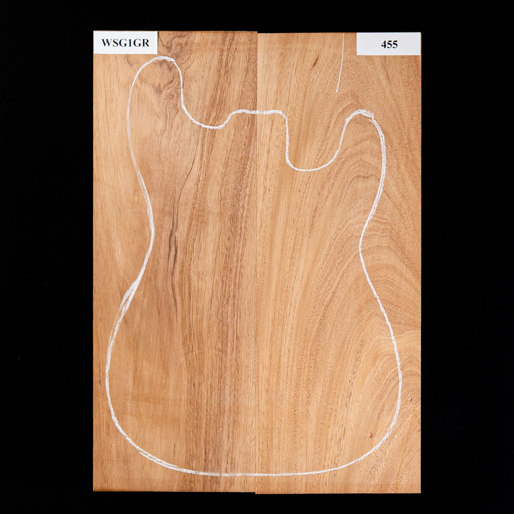 Plaque de corps en acajou du Honduras, 2 pièces (11,1 livres) - 455 Plaque de corps en acajou du Honduras, 2 pièces (11,1 livres) - 455