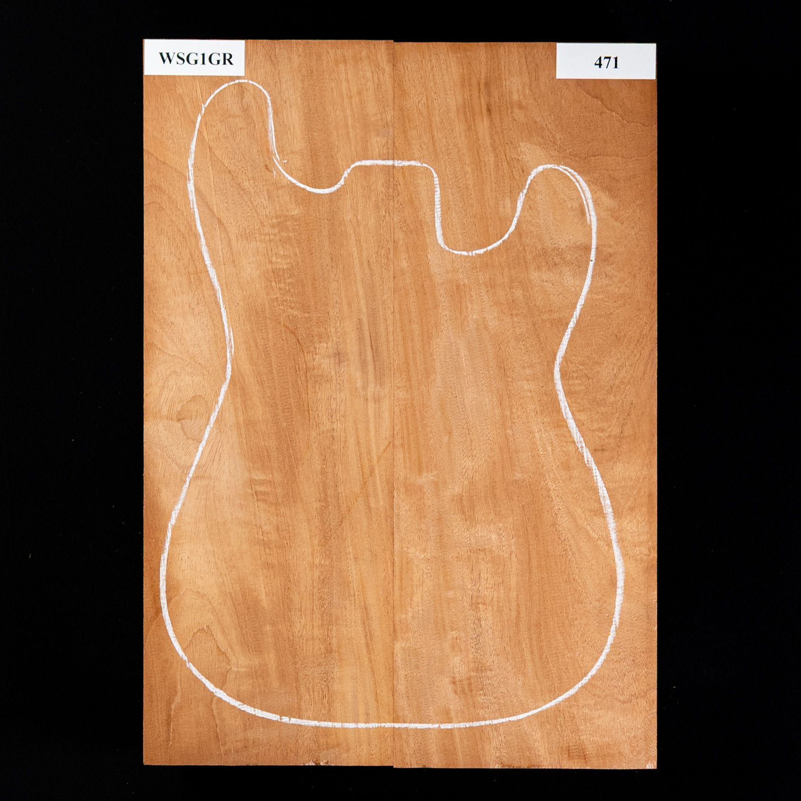 Plaque de corps en acajou du Honduras, 2 pièces (11,6 livres) - 471 Plaque de corps en acajou du Honduras, 2 pièces (11,6 livres) - 471