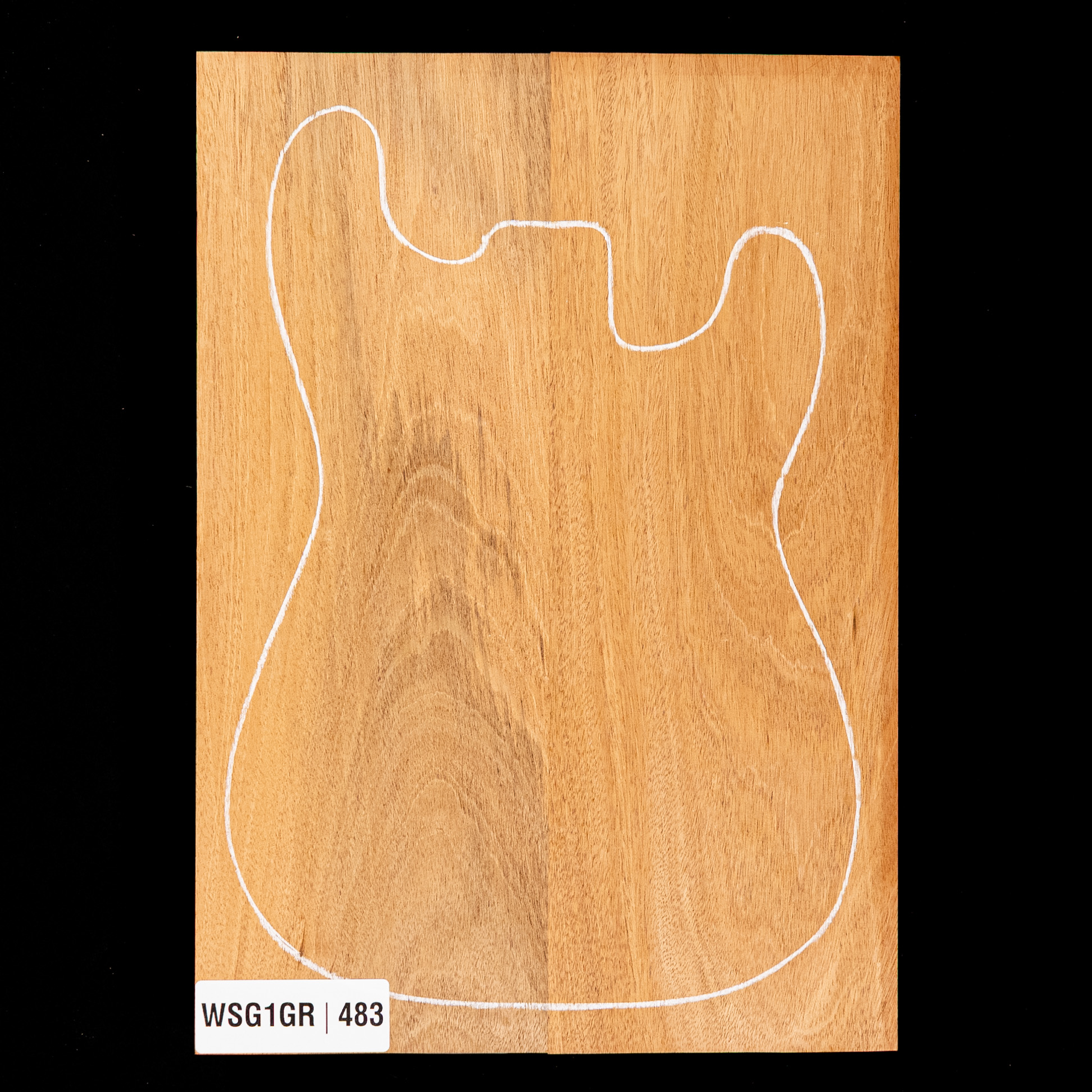 Plaque de corps en acajou du Honduras, 2 pièces (11 livres) - 483 Plaque de corps en acajou du Honduras, 2 pièces (11 livres) - 483