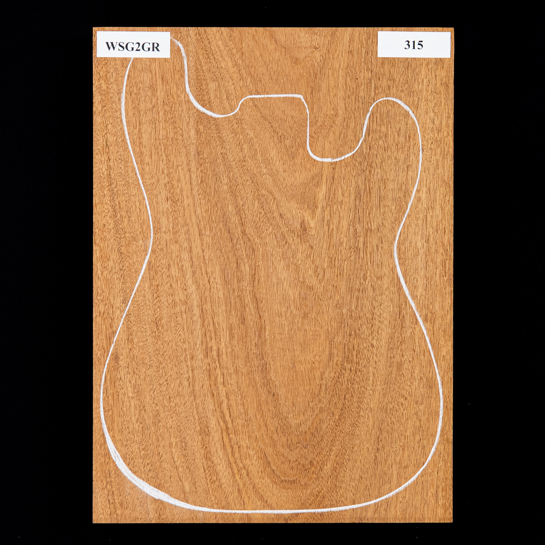 Plaque de corps en acajou du Honduras, 1 pièce (10 livres) - 315 Plaque de corps en acajou du Honduras, 1 pièce (10 livres) - 315