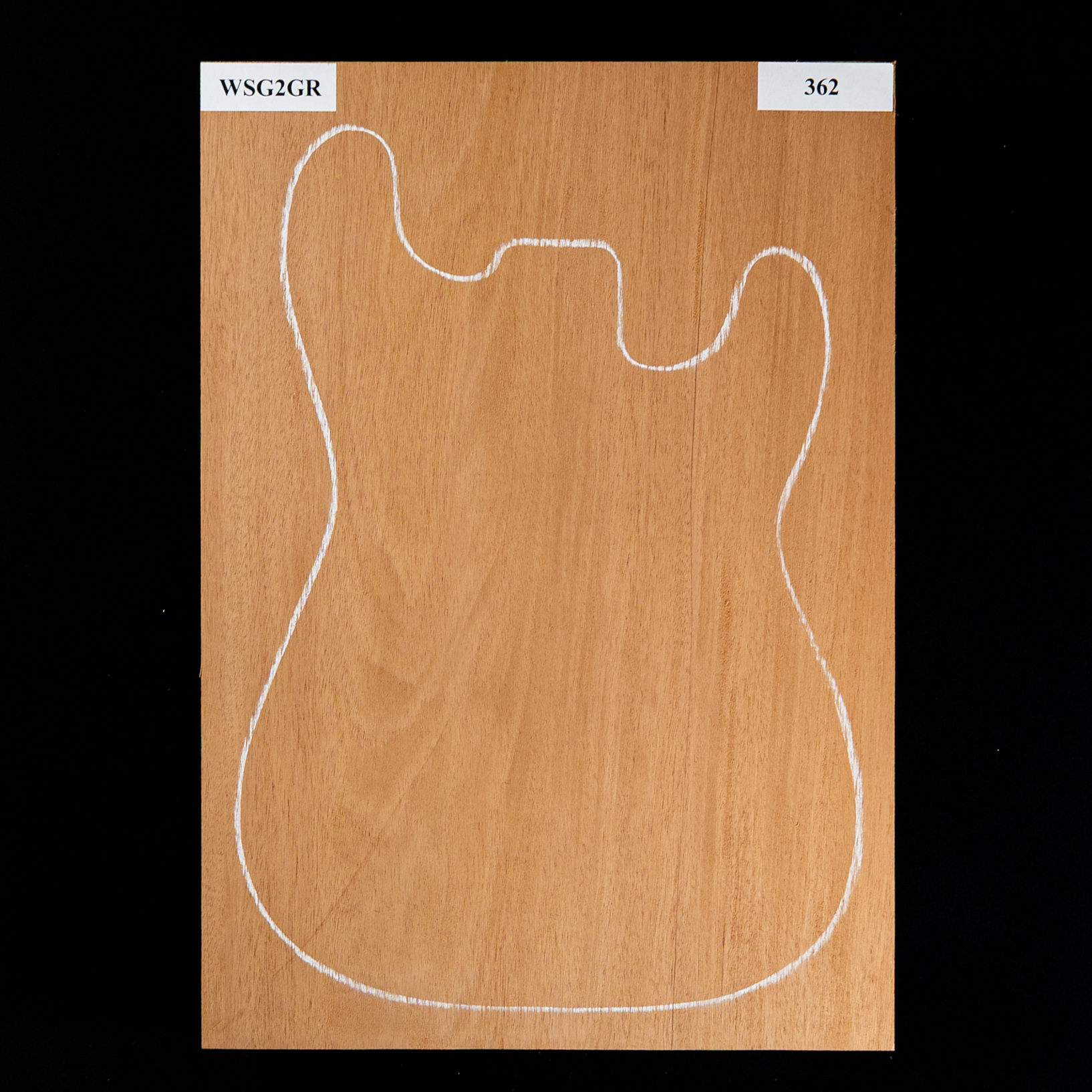 Plaque de corps en acajou du Honduras, 1 pièce (11 livres) - 362 Plaque de corps en acajou du Honduras, 1 pièce (11 livres) - 362