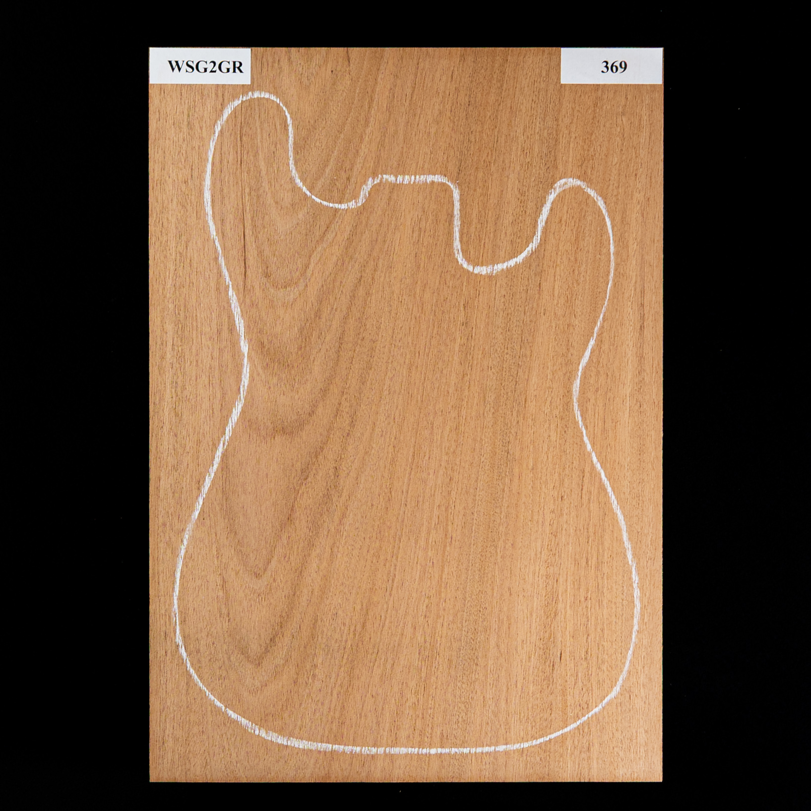 Plaque de corps en acajou du Honduras, 1 pièce (11,1 livres) - 369 Plaque de corps en acajou du Honduras, 1 pièce (11,1 livres) - 369