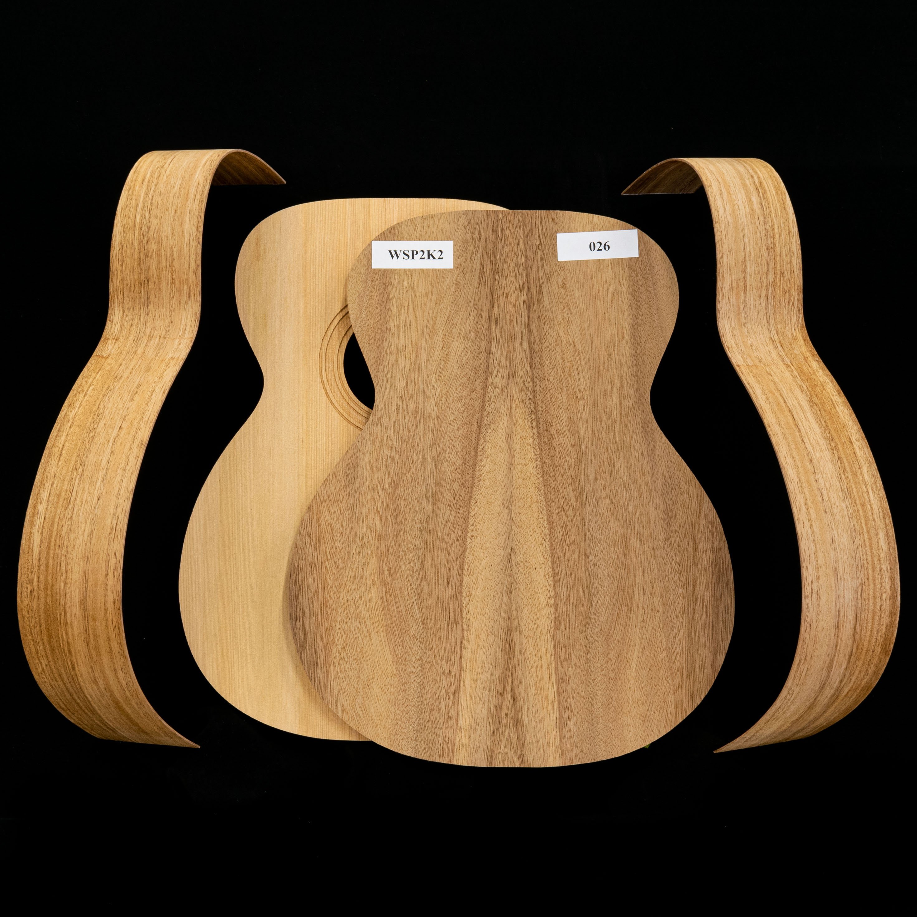 Kit de guitare WoodStax Monkeypod OM, col boulonné - 026 Kit de guitare WoodStax Monkeypod OM, col boulonné - 026