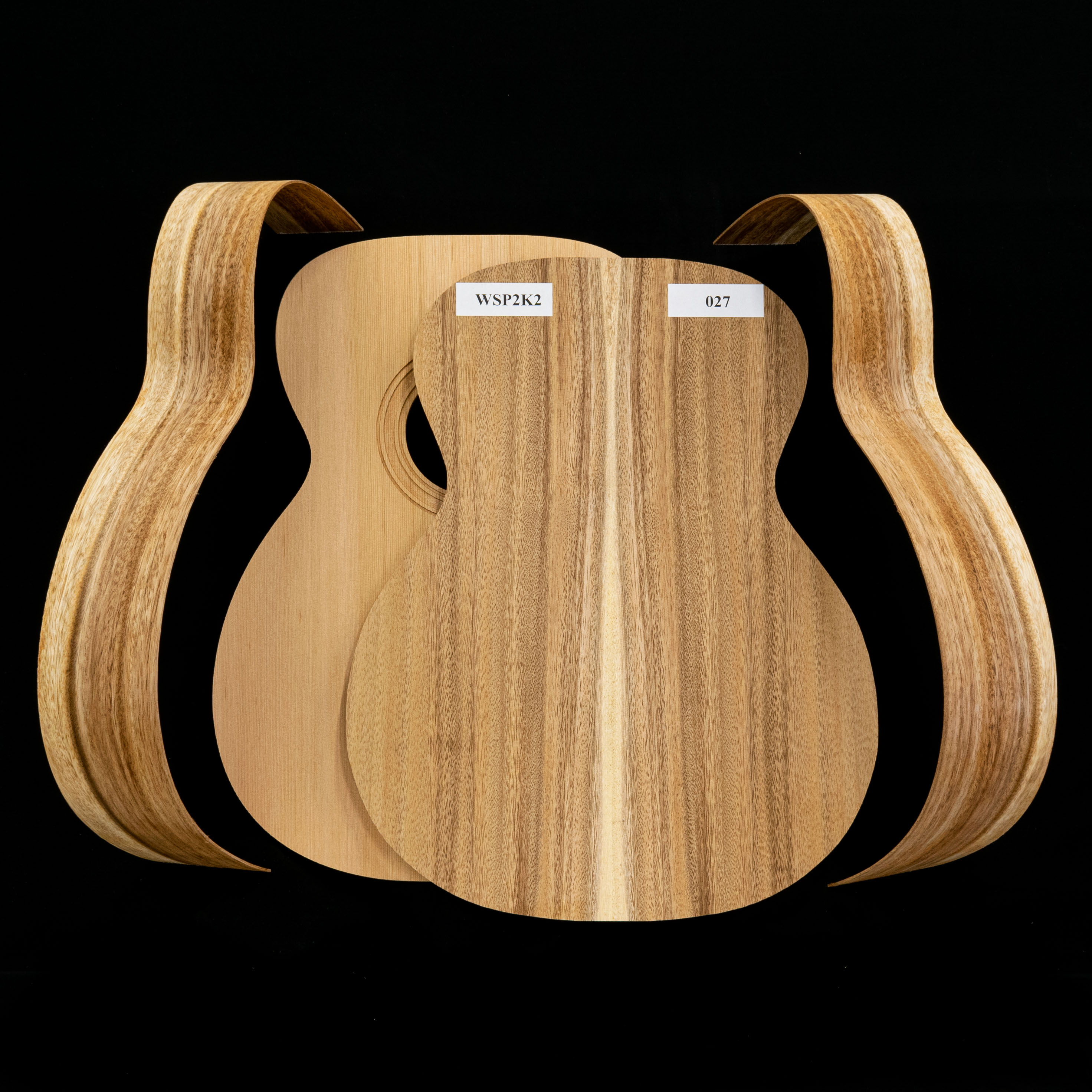 Kit de guitare WoodStax Monkeypod OM, col boulonné - 027 Kit de guitare WoodStax Monkeypod OM, col boulonné - 027