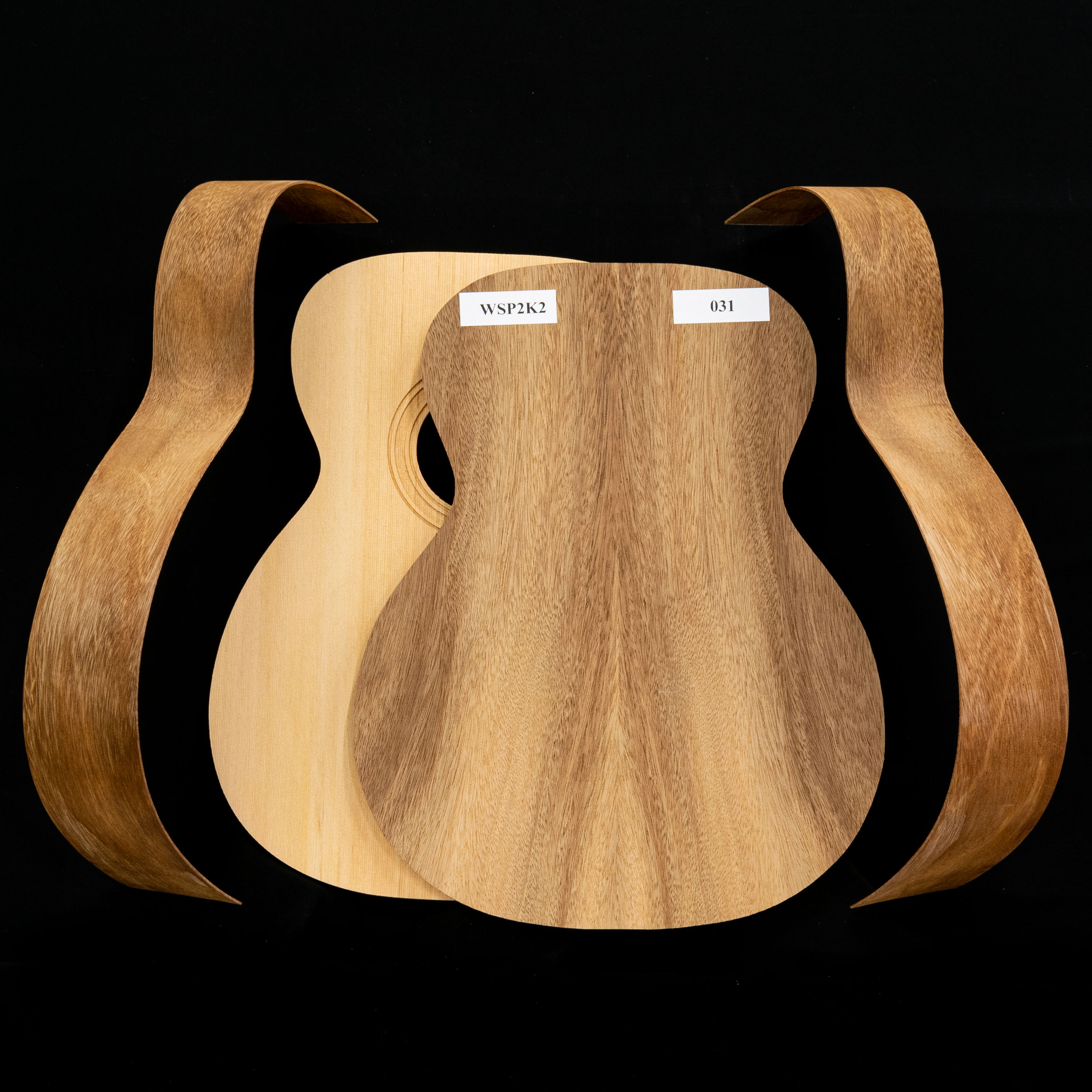 Kit de guitare WoodStax Monkeypod OM, col boulonné - 031 Kit de guitare WoodStax Monkeypod OM, col boulonné - 031