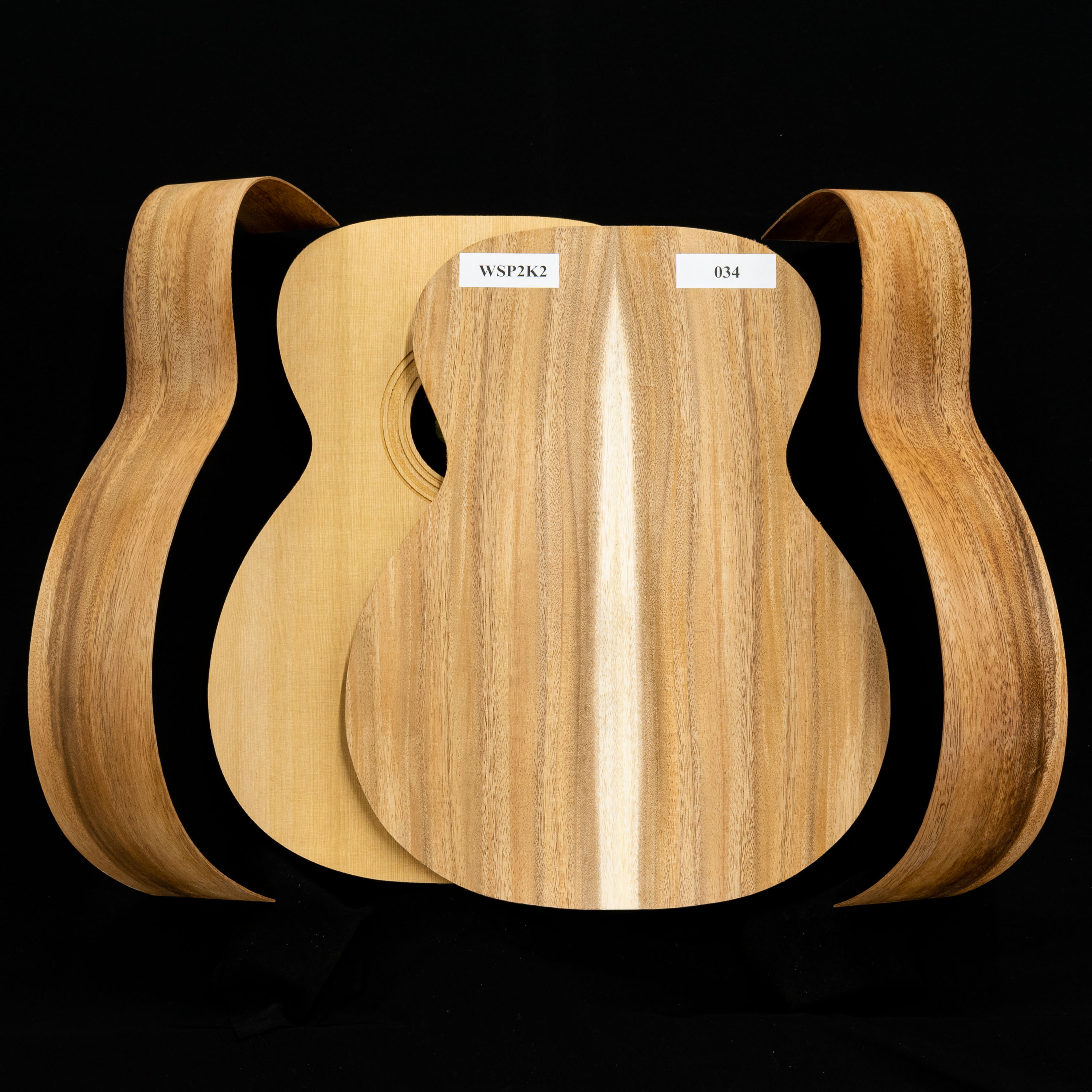 Kit de guitare WoodStax Monkeypod OM, col boulonné - 034 Kit de guitare WoodStax Monkeypod OM, col boulonné - 034