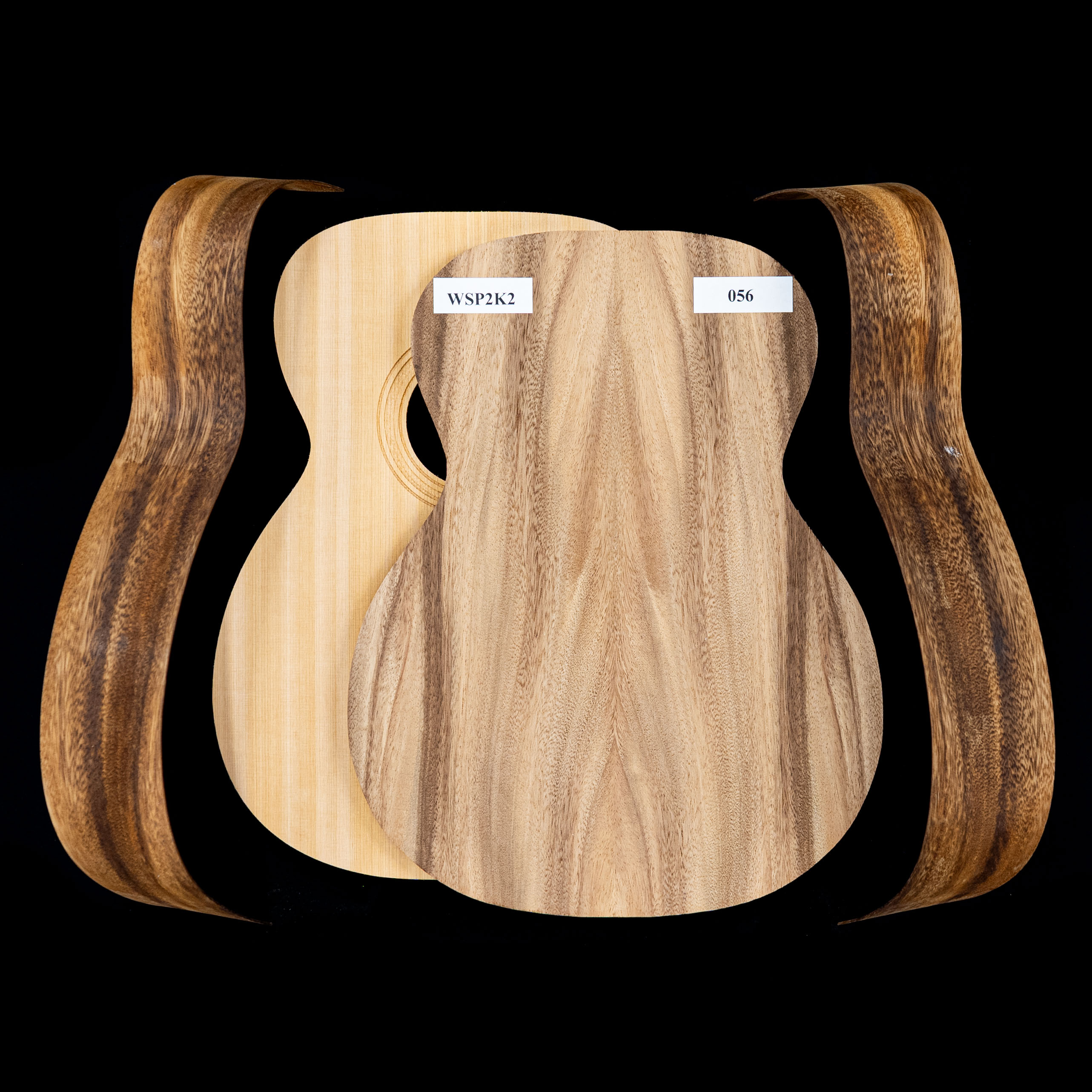 Kit de guitare WoodStax Monkeypod OM, col boulonné - 056 Kit de guitare WoodStax Monkeypod OM, col boulonné - 056