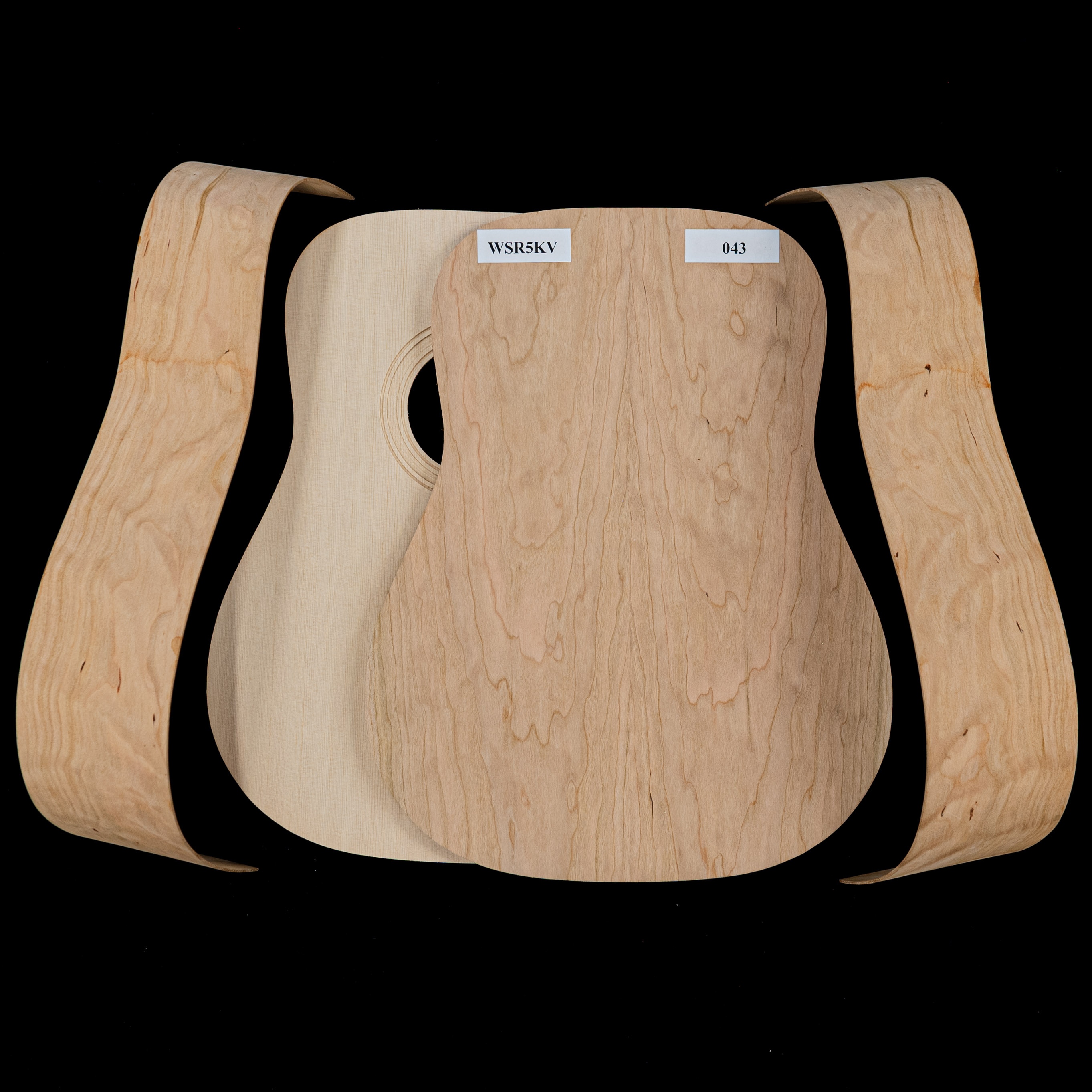 Kit WoodStax Flame Cherry Dreadnought, Col boulonné - 043 Kit WoodStax Flame Cherry Dreadnought, Col boulonné - 043