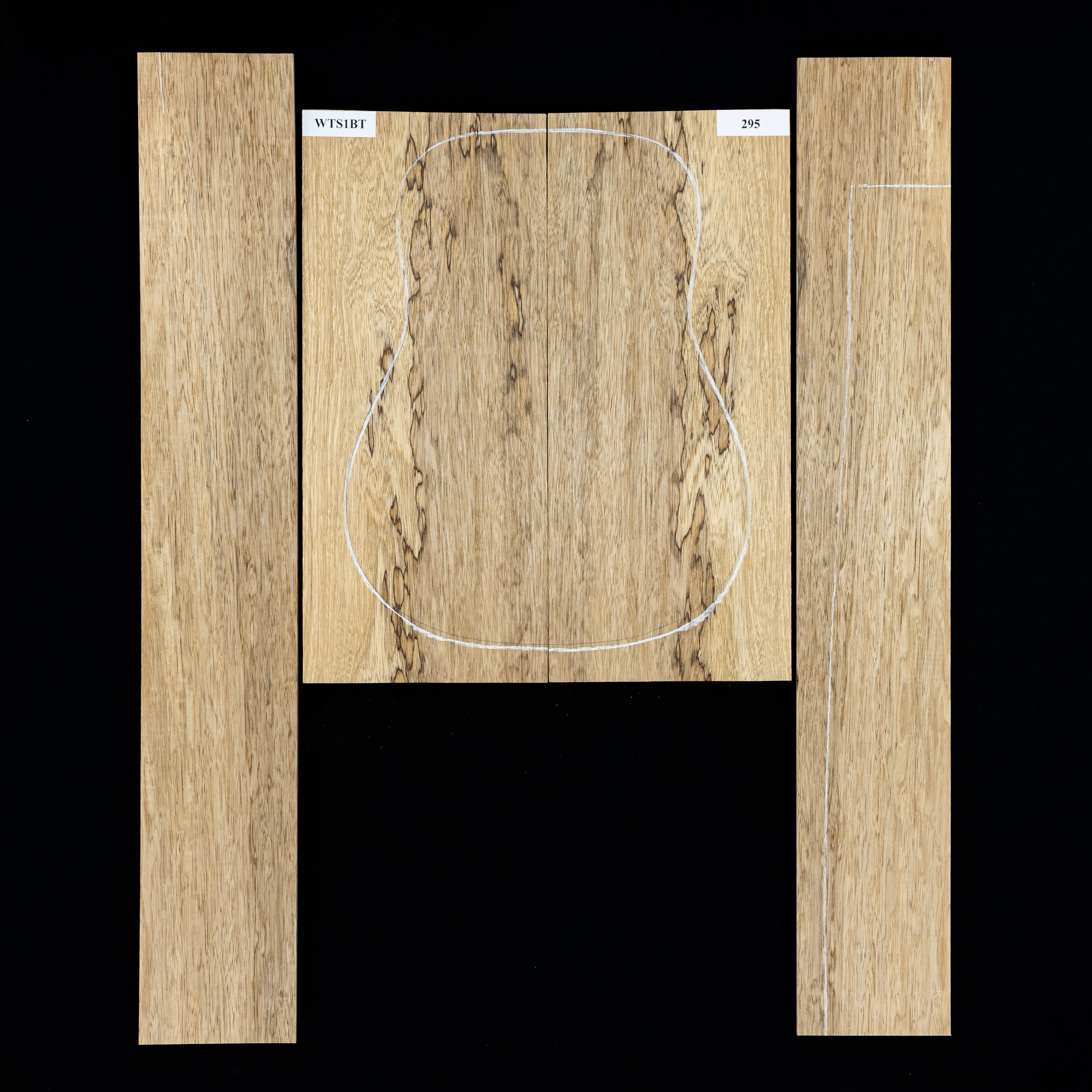 Fond + Paire d’éclisses en limba noir - 295 Fond + Paire d’éclisses en limba noir - 295