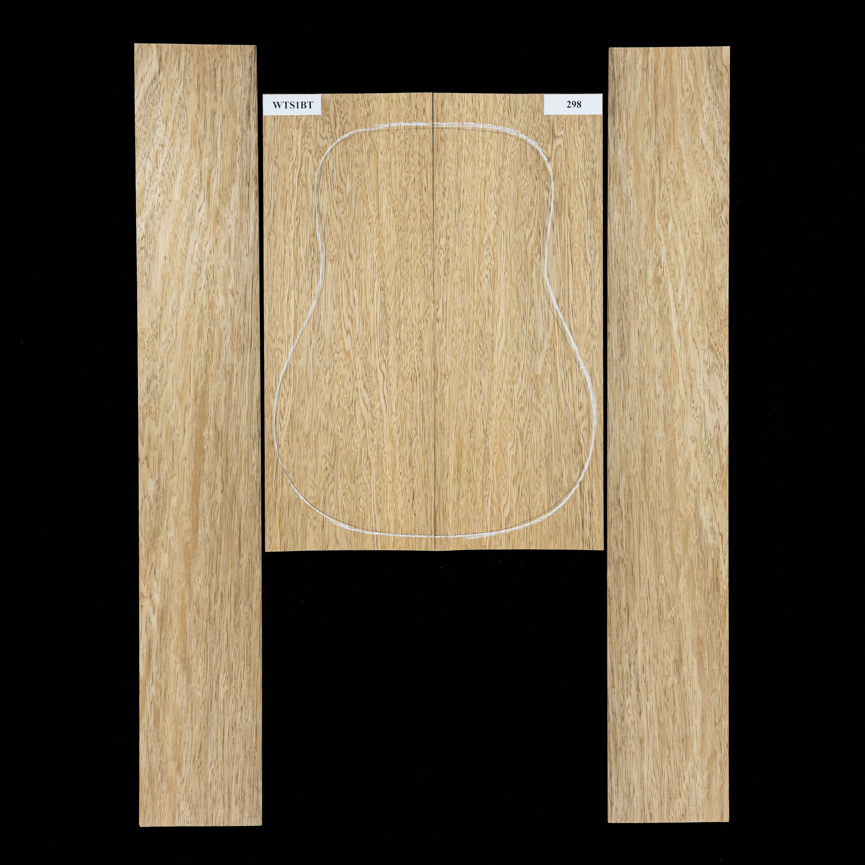 Fond + Paire d’éclisses en limba noir - 298 Fond + Paire d’éclisses en limba noir - 298