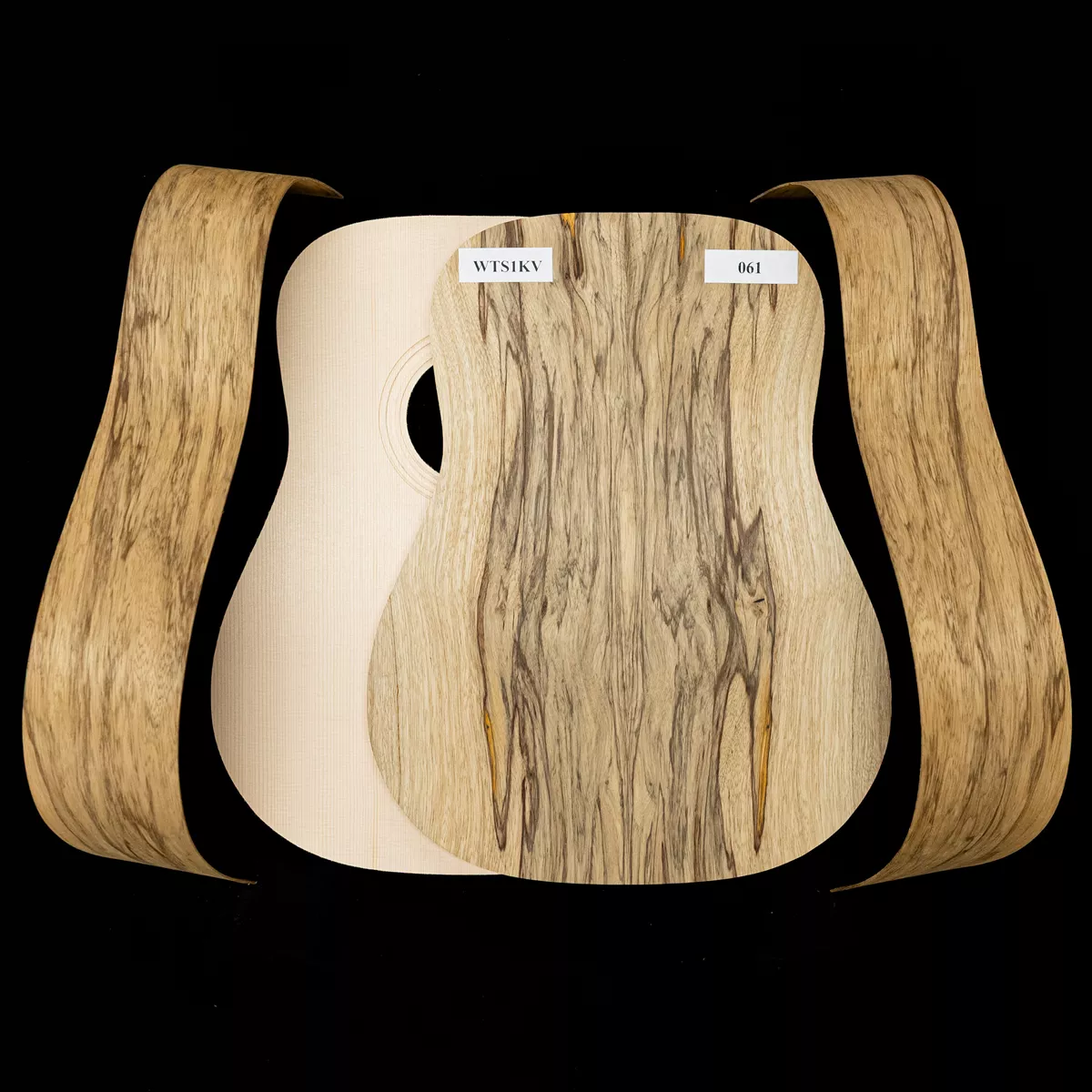Guitare Dreadnought en kit limba noir WoodStax, manche vissé – 0,1 Guitare Dreadnought en kit limba noir WoodStax, manche vissé – 0,1