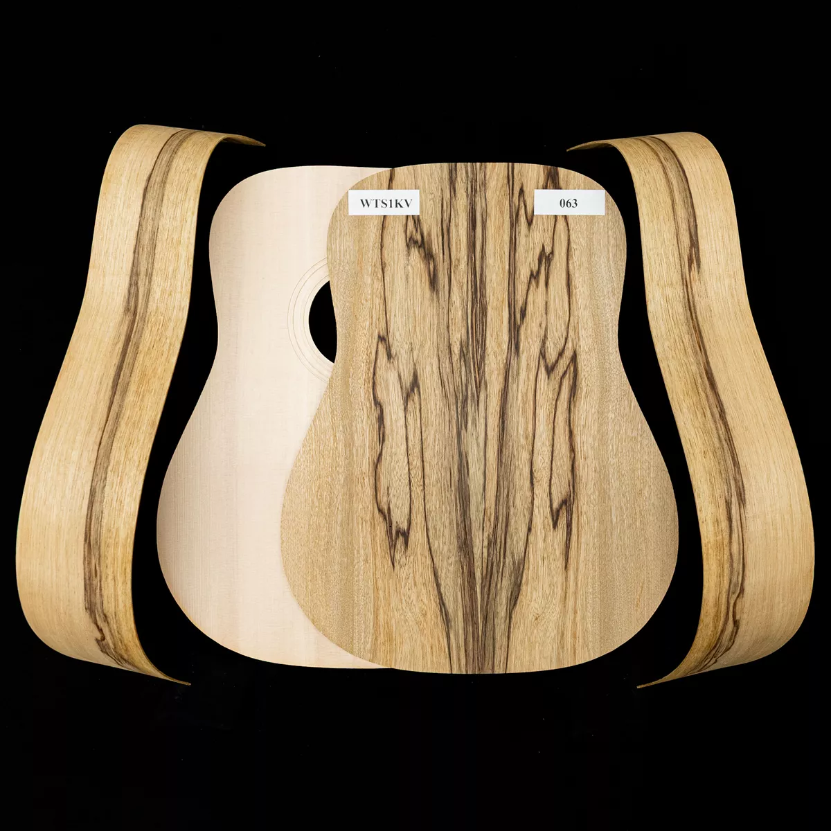 Guitare Dreadnought en kit limba noir WoodStax, manche vissé – 0,3 Guitare Dreadnought en kit limba noir WoodStax, manche vissé – 0,3