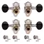 Machines à régler Ukulélé Grover, Nickel avec boutons noirs, jeu de 4 Machines à régler Ukulélé Grover, Nickel avec boutons noirs, jeu de 4