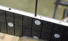 Photo : installation des points latéraux