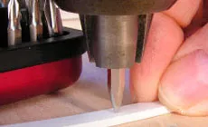 Photo : marquage des positions de points