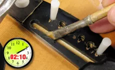 Nettoyage de l’excès de colle ( 15min suivants)