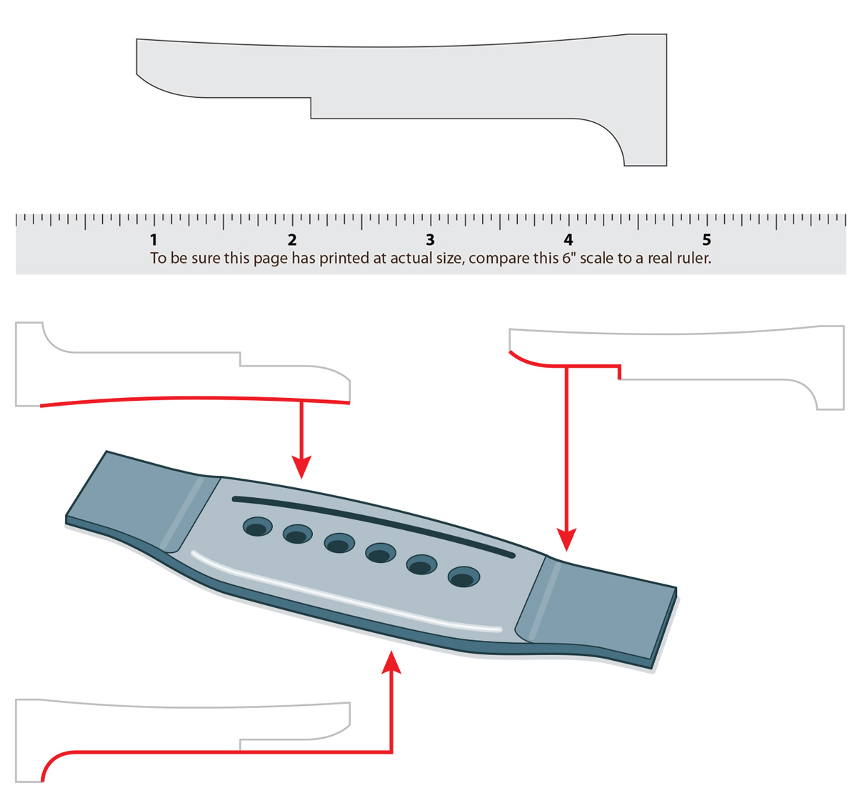 Jauge de mise en forme Martin Guitar Bridge