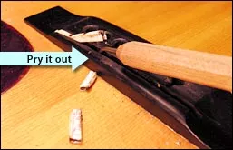 Retrait de la selle - Faire levier