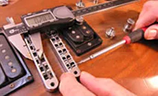 Photo : mesure des positions de la sillet 