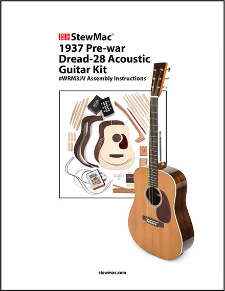 19,7 Couvercle Kit de guitare acoustique Dread-28 d’avant-guerre