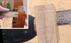 Perçage des trous de boulons du manche 