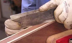 Photo : grattage en biais