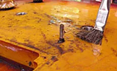 Nettoyage avec naphta