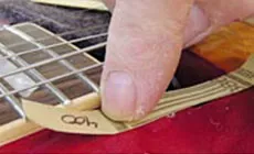 Ponçage à lamelles avec or effiloché