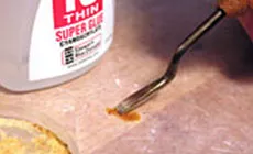 Mélange test avec de la colle