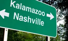 Panneau routier Nashville/Kalamazoo