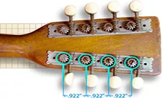 Espacement inhabituel entre les tiges de chaîne