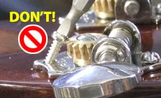 Ne pas visser en biais !