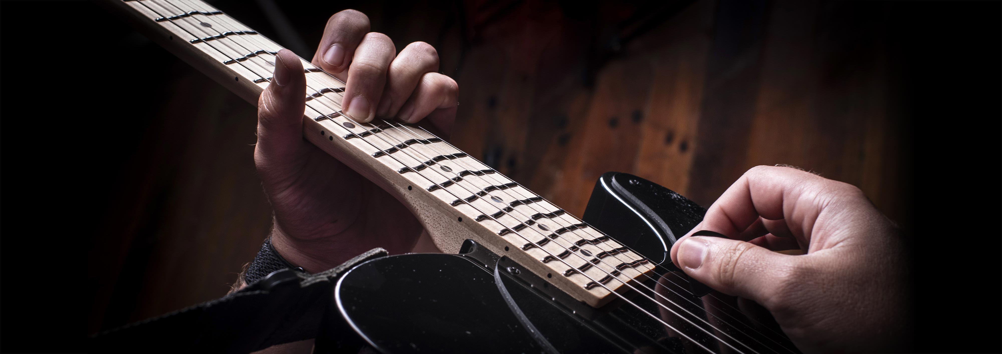 Un vrai manche Temperament sur une guitare Telecaster.