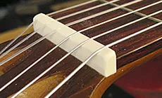 Le terminé sillet de tête pour cordes