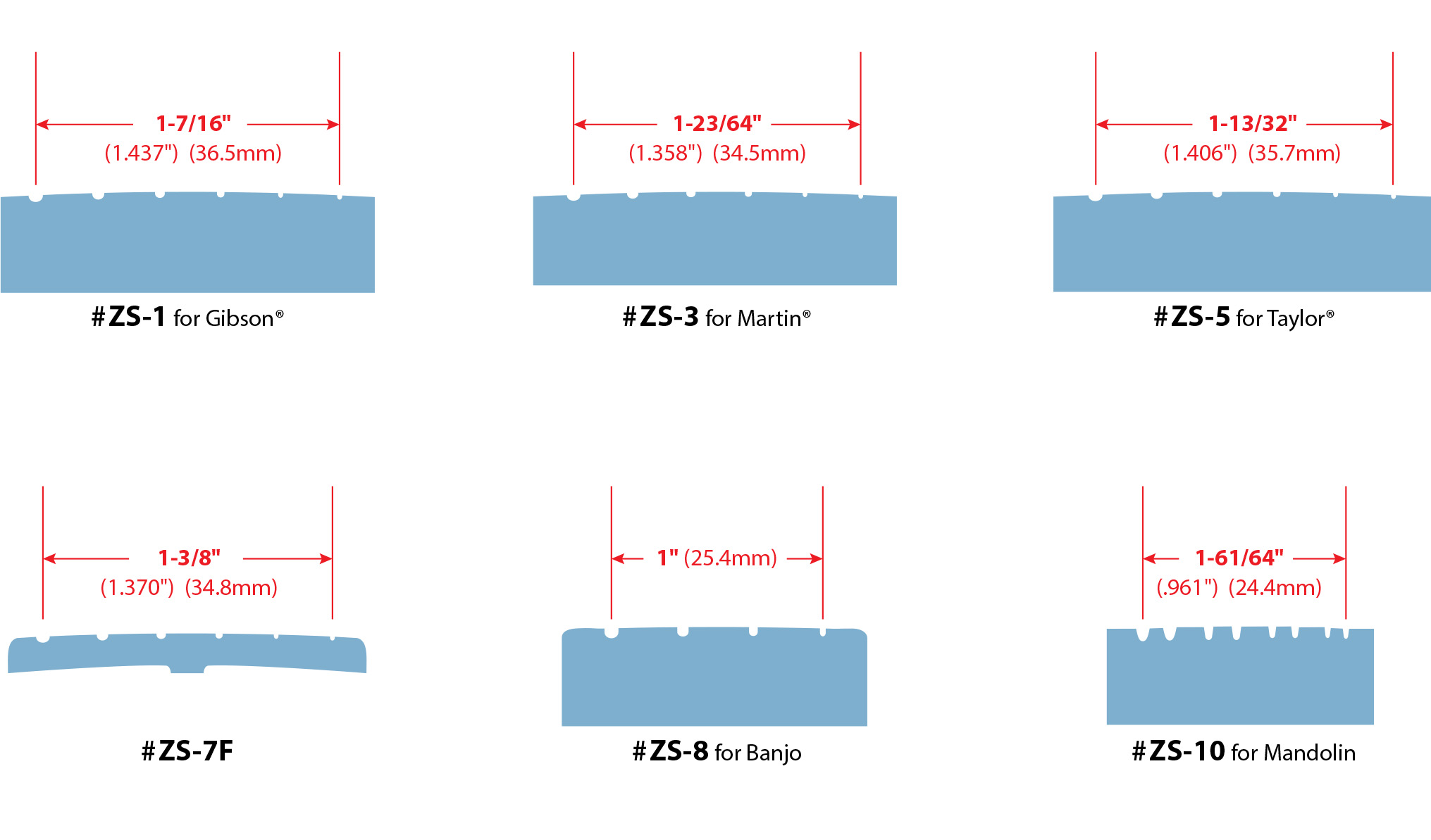 Zero Glide Nuts Sizing Sheet