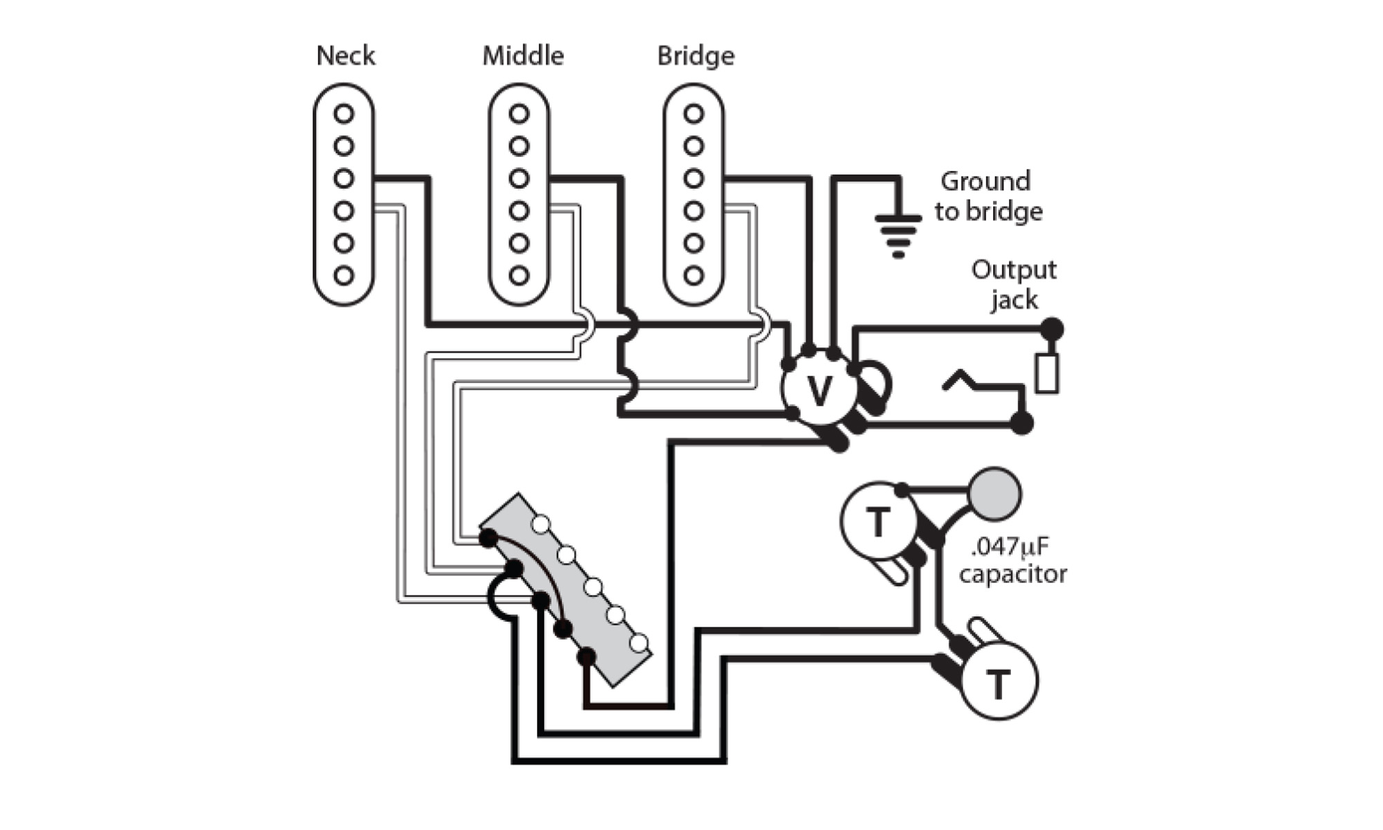 Interrupteur à levier à levier à 6-Way Grigsby en chêne