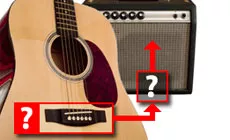 Photo : guitare acoustique et ampli