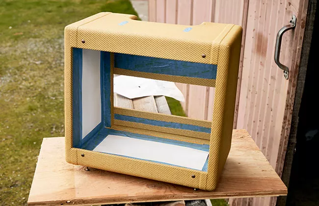  écran d’amplification en tweed préparée pour la laque