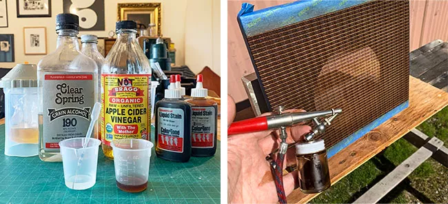 Pulvérisation du tissu de résille