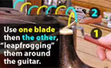 Levage de deux couteaux