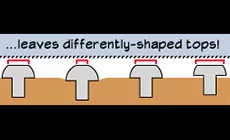 Les nivellements touchent des hauts de forme différente