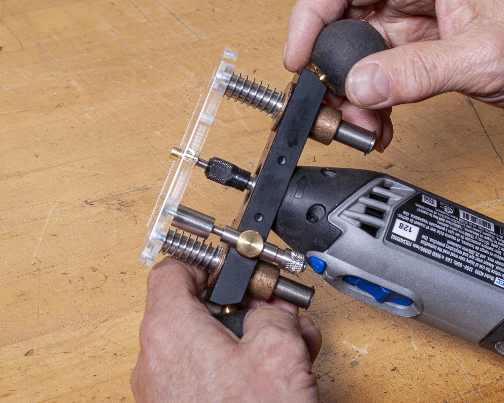 Aligner l’outil sur la base.