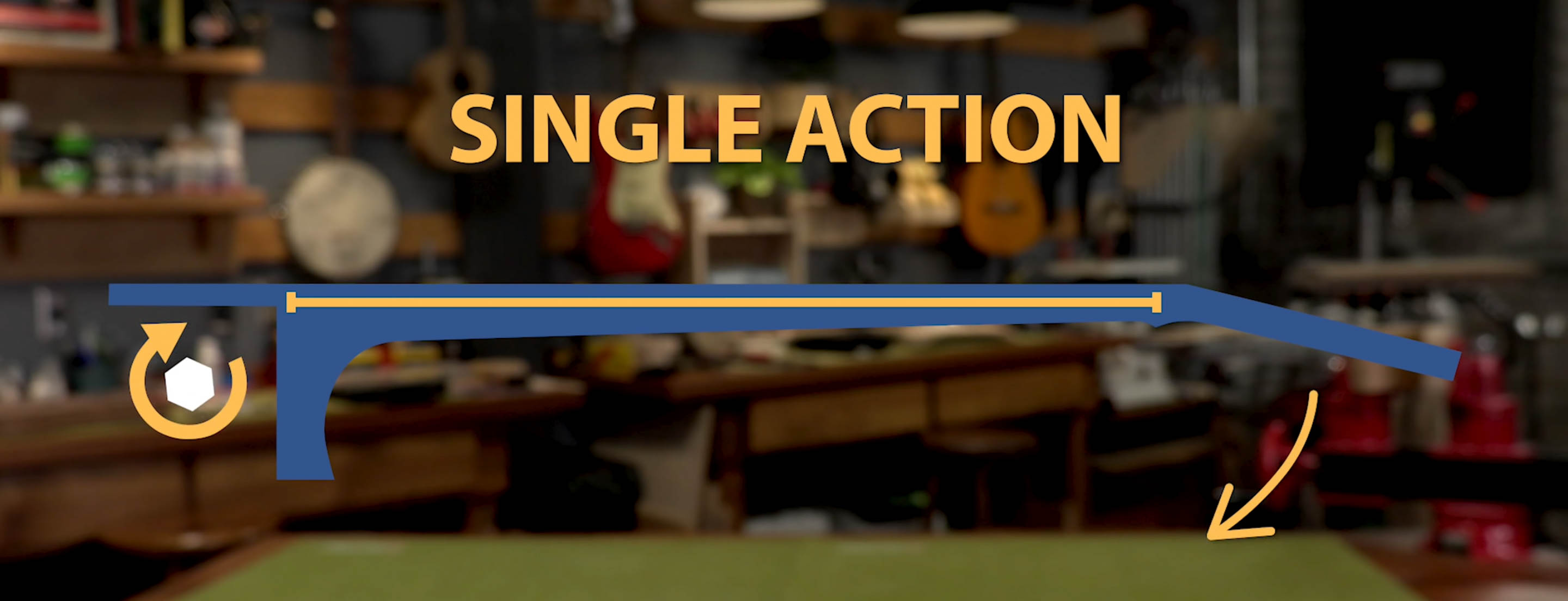 Une tige de réglage à action unique