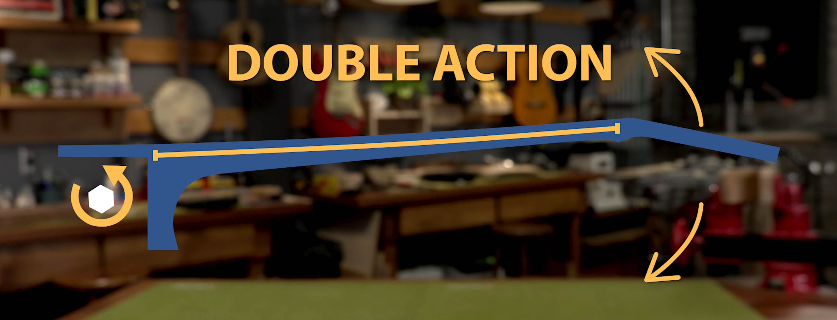 Double tige de réglage