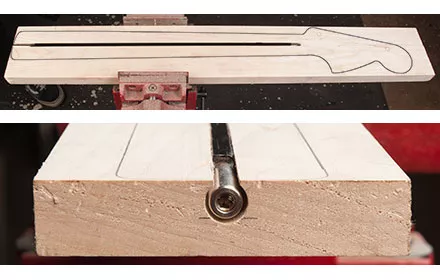 La Truss Rod à profil bas installée.