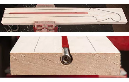 La Truss Rod à profil bas installée.