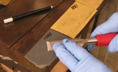 Photo : affûtage du ciseau